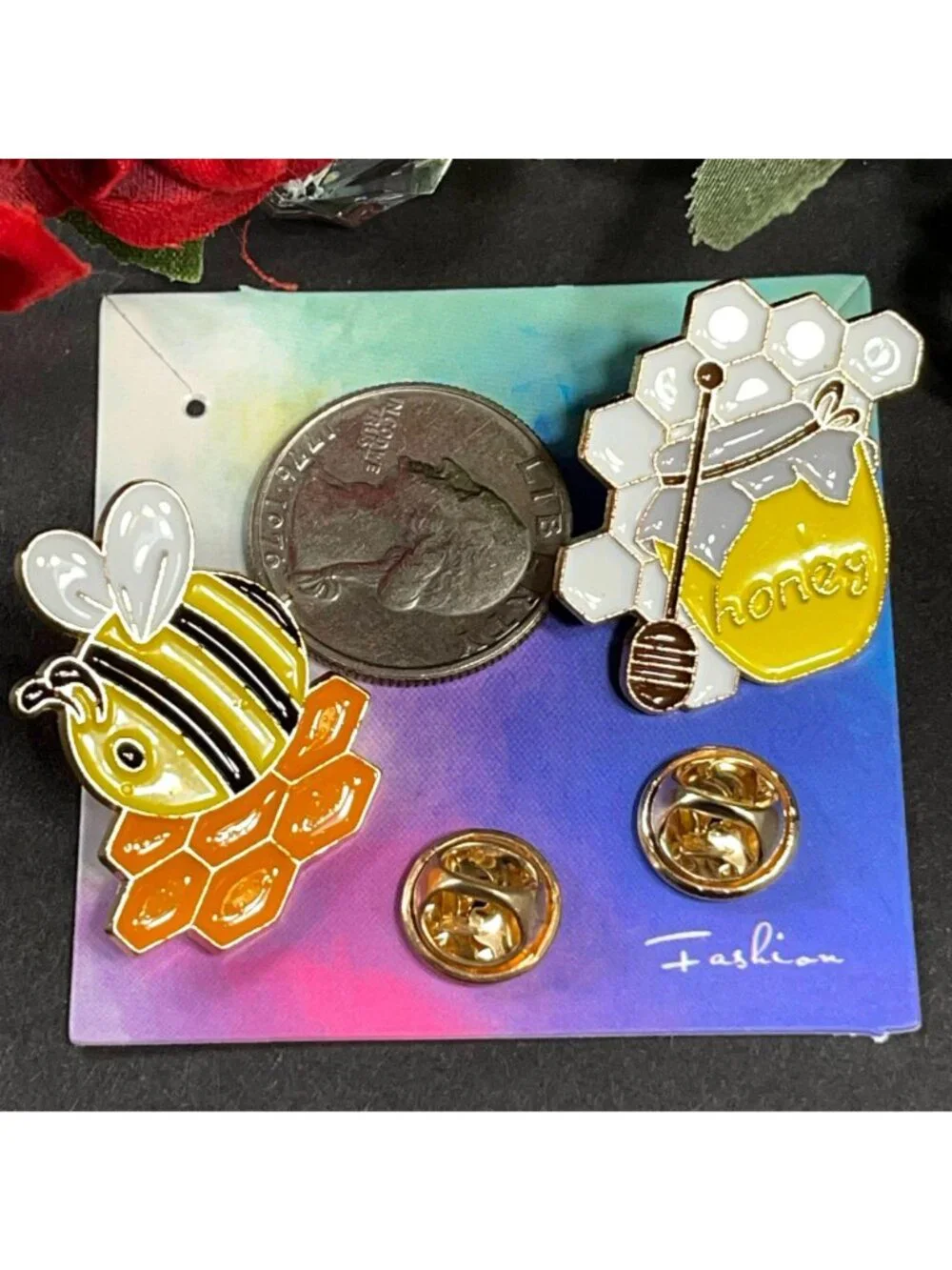 Bumble Bee Lapel Pin Sweet Honey Pot Insect Brooch Badge Enamel Accessories Pin